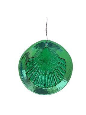 Green Glass Shell Hanging Wall Art